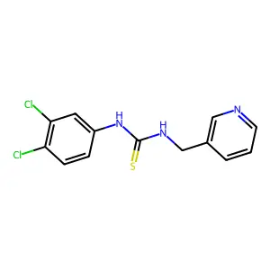 N-(3,4-dichlorophenyl)-N'-(3-pyridinylmethyl)thiourea structure