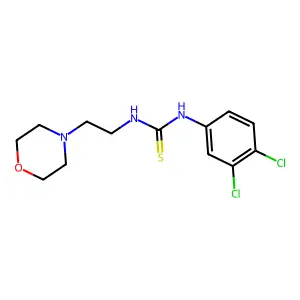 N-(3,4-dichlorophenyl)-N'-[2-(4-morpholinyl)ethyl]thiourea structure