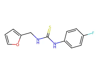N-(4-fluorophenyl)-N'-(2-furylmethyl)thiourea structure