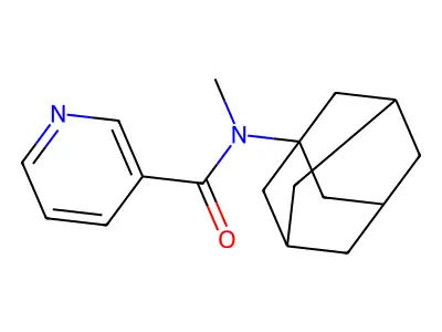 N-(1-adamantyl)-N-methylpyridine-3-carboxamide structure