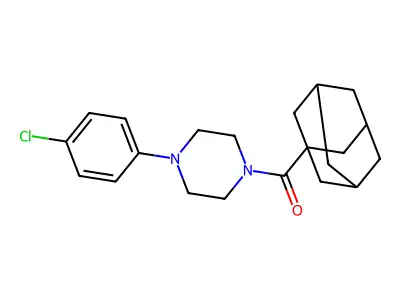 1-Adamantyl-[4-(4-chlorophenyl)piperazin-1-yl]methanone structure