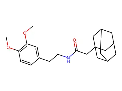 2-adamantanyl-N-[2-(3,4-dimethoxyphenyl)ethyl]acetamide structure