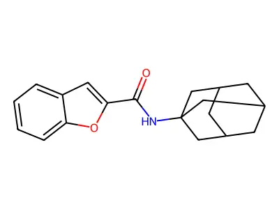 N-(1-adamantyl)-1-benzofuran-2-carboxamide structure