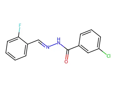 3-chloro-N-[(E)-(2-fluorophenyl)methylideneamino]benzamide structure