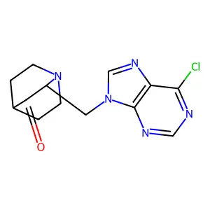 2-((6-Chloro-9H-purin-9-yl)methyl)quinuclidin-3-one structure