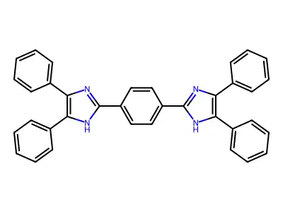 2-[4-(4,5-diphenyl-1H-imidazol-2-yl)phenyl]-4,5-diphenyl-1H-imidazole structure
