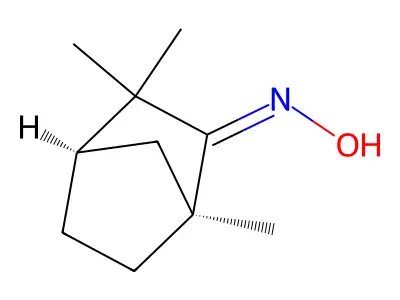 (2E)-N-hydroxy-1,3,3-trimethylbicyclo[2.2.1]heptan-2-imine structure