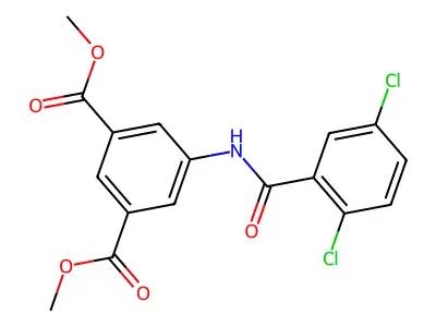 Methyl 5-[(2,5-dichlorophenyl)carbonylamino]-3-(methoxycarbonyl)benzoate structure