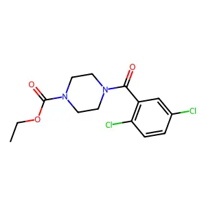 Ethyl 4-(2,5-dichlorobenzoyl)piperazine-1-carboxylate structure