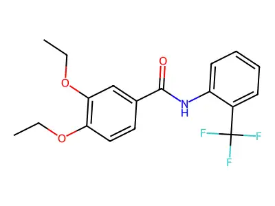 3,4-diethoxy-N-[2-(trifluoromethyl)phenyl]benzamide structure