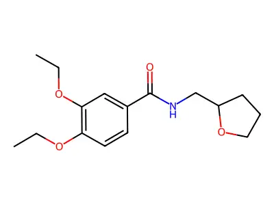 3,4-diethoxy-N-(oxolan-2-ylmethyl)benzamide structure