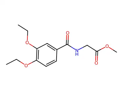 Methyl 2-[(3,4-diethoxybenzoyl)amino]acetate structure