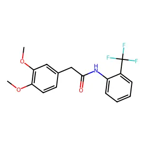 2-(3,4-dimethoxyphenyl)-N-[2-(trifluoromethyl)phenyl]acetamide structure
