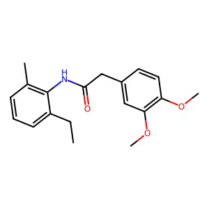 2-(3,4-dimethoxyphenyl)-N-(2-ethyl-6-methylphenyl)acetamide structure