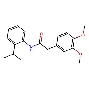2-(3,4-dimethoxyphenyl)-N-(2-propan-2-ylphenyl)acetamide structure