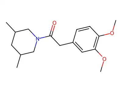 2-(3,4-Dimethoxyphenyl)-1-(3,5-dimethylpiperidin-1-yl)ethanone structure