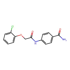 4-[[2-(2-Chlorophenoxy)acetyl]amino]benzamide structure