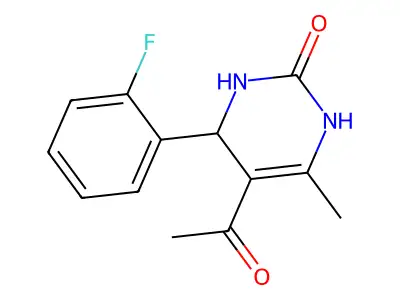 5-Acetyl-6-(2-fluorophenyl)-4-methyl-2-oxo-1,3,6-trihydropyrimidine structure
