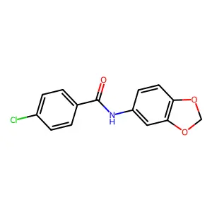 N-(1,3-benzodioxol-5-yl)-4-chlorobenzamide structure