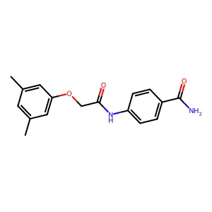 4-{[(3,5-Dimethylphenoxy)acetyl]amino}benzamide structure