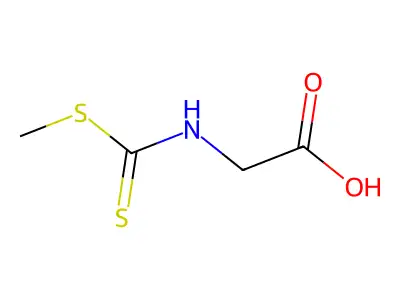 N-[(Methylthio)thioxomethyl]glycine structure