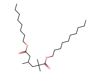 Hexanedioic acid, 2,2,4-trimethyl-, 1-decyl 6-octyl ester structure