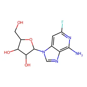 (2R,3R,4R,5R)-2-(4-Amino-6-fluoro-imidazo[4,5-c]pyridin-1-yl)-5-hydroxymethyl-tetrahydro-furan-3,4-diol structure