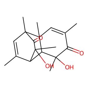5,9-dihydroxy-1,3,5,7,8a,9-hexamethyl-1,4a,5,8a-tetrahydro-1,4-ethanonaphthalene-6,10(4h)-dione structure