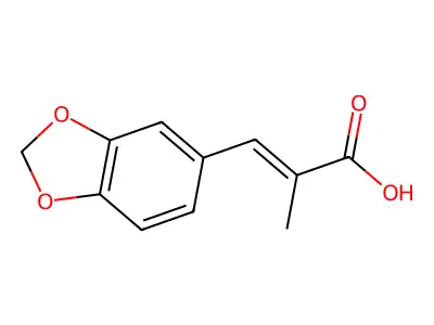 3-(1,3-Benzodioxol-5-yl)-2-methylprop-2-enoic acid structure