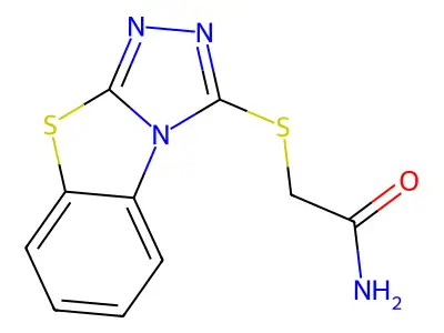 2-([1,2,4]Triazolo[3,4-b][1,3]benzothiazol-1-ylsulfanyl)acetamide structure