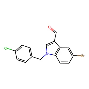 5-bromo-1-(4-chlorobenzyl)-1H-indole-3-carbaldehyde structure