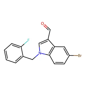 5-bromo-1-(2-fluorobenzyl)-1H-indole-3-carbaldehyde structure