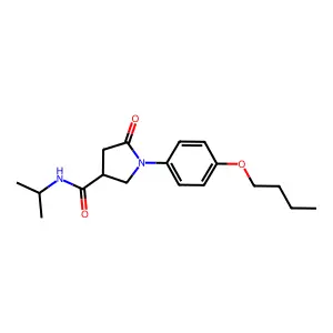 1-(4-butoxyphenyl)-5-oxo-N-propan-2-ylpyrrolidine-3-carboxamide structure
