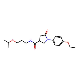 1-(4-ethoxyphenyl)-5-oxo-N-(3-propan-2-yloxypropyl)pyrrolidine-3-carboxamide structure