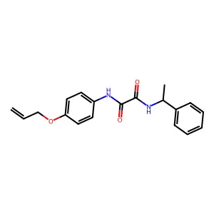 N'-(1-phenylethyl)-N-(4-prop-2-enoxyphenyl)oxamide structure