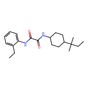 N'-(2-ethylphenyl)-N-[4-(2-methylbutan-2-yl)cyclohexyl]oxamide structure