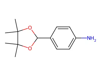 4-(4,4,5,5-Tetramethyl-1,3-dioxolan-2-yl)aniline structure