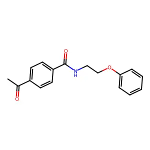 4-acetyl-N-(2-phenoxyethyl)benzamide structure
