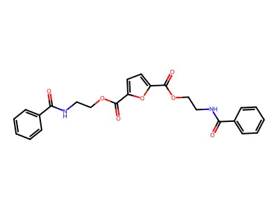 Bis(2-benzamidoethyl) furan-2,5-dicarboxylate structure
