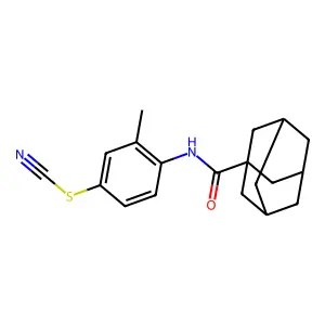 4-[(1-Adamantylcarbonyl)amino]-3-methylphenyl thiocyanate structure