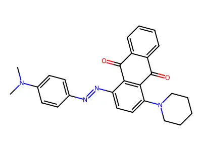 1-(4-Dimethylaminophenylazo)-4-piperidino-anthraquinone structure