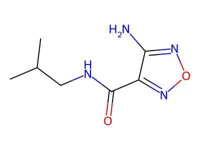 4-amino-N-isobutyl-1,2,5-oxadiazole-3-carboxamide structure