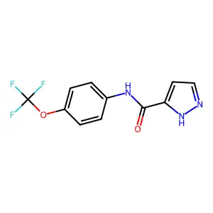 N-[4-(trifluoromethoxy)phenyl]-1H-pyrazole-3-carboxamide structure