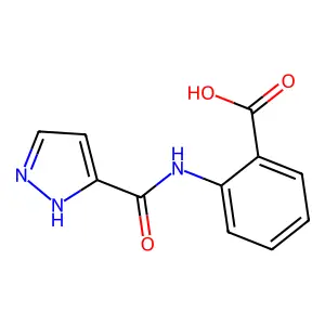 2-[(1H-Pyrazol-3-ylcarbonyl)amino]benzoic acid structure