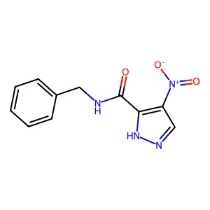 N-benzyl-4-nitro-1H-pyrazole-5-carboxamide structure