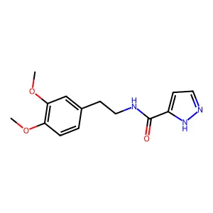 N-[2-(3,4-dimethoxyphenyl)ethyl]-1H-pyrazole-5-carboxamide structure