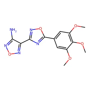 4-[5-(3,4,5-Trimethoxyphenyl)-1,2,4-oxadiazol-3-yl]-1,2,5-oxadiazol-3-amine structure