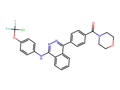 (4-(4-((4-(Chlorodifluoromethoxy)phenyl)amino)phthalazin-1-yl)phenyl)(morpholino)methanone structure