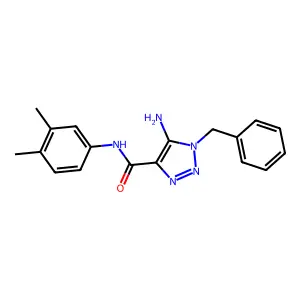 5-amino-1-benzyl-N-(3,4-dimethylphenyl)-1H-1,2,3-triazole-4-carboxamide structure