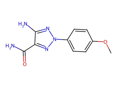 5-amino-2-(4-methoxyphenyl)-2H-1,2,3-triazole-4-carboxamide structure